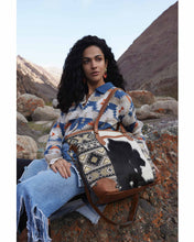 Load image into Gallery viewer, Bison Ridge Hair-On Hide Tote Myra Bag
